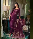 Royal Purple Ethnic Suit Set