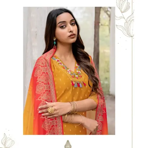 Yellow Embroidered Kurta Set