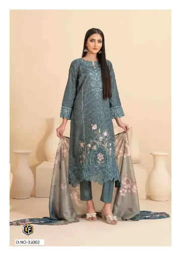 Teal Pakistani Cotton Suit Set